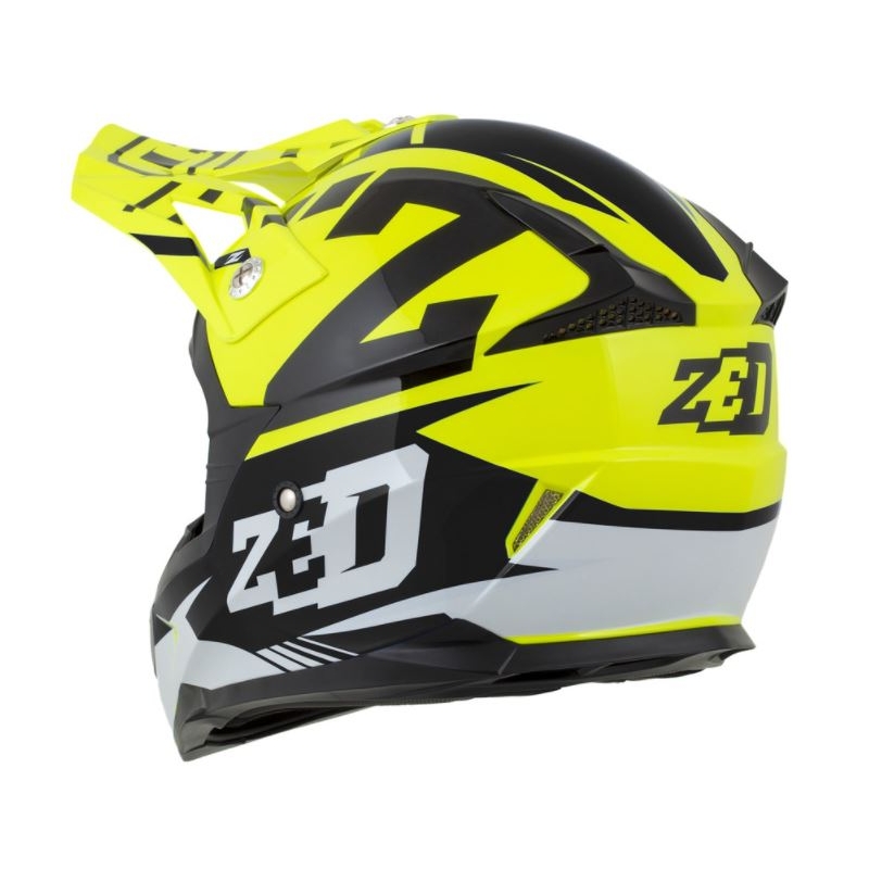 Motokrosová přilba ZED X1.9 černo-bílo-fluo žlutá