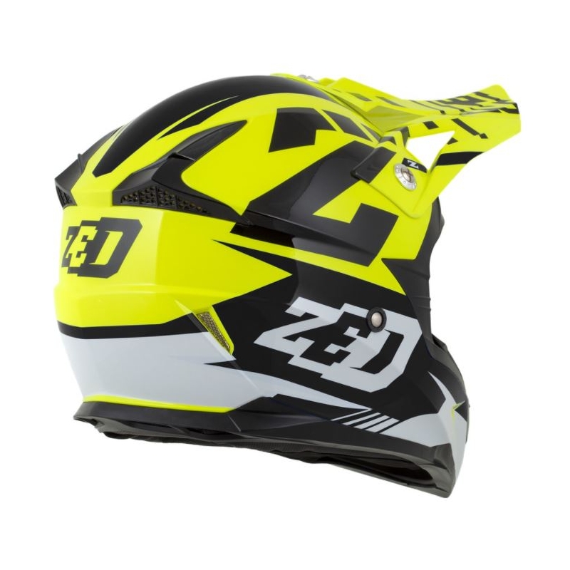 Motokrosová přilba ZED X1.9 černo-bílo-fluo žlutá