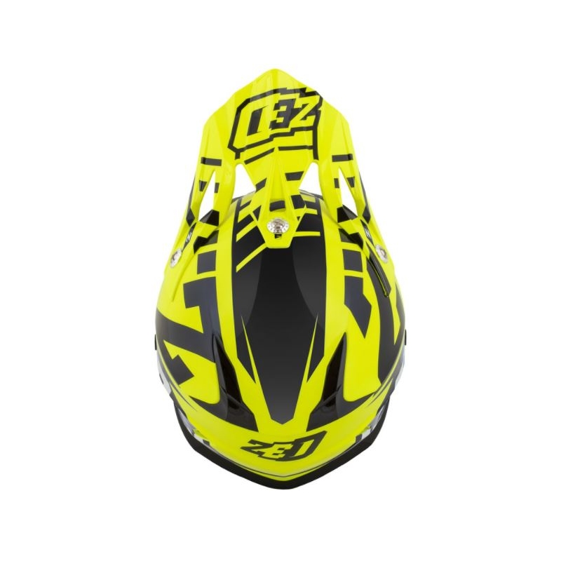 Motokrosová přilba ZED X1.9 černo-bílo-fluo žlutá