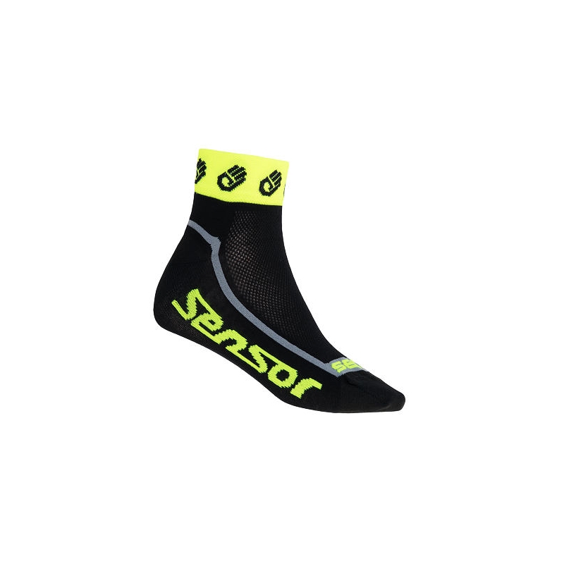 Ponožky Sensor Race Lite Small Hands černo-fluo žluté výprodej