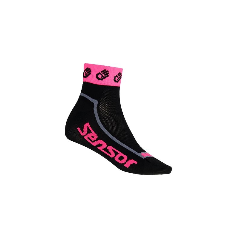 Ponožky Sensor Race Lite Small Hands černo-fluo růžové výprodej
