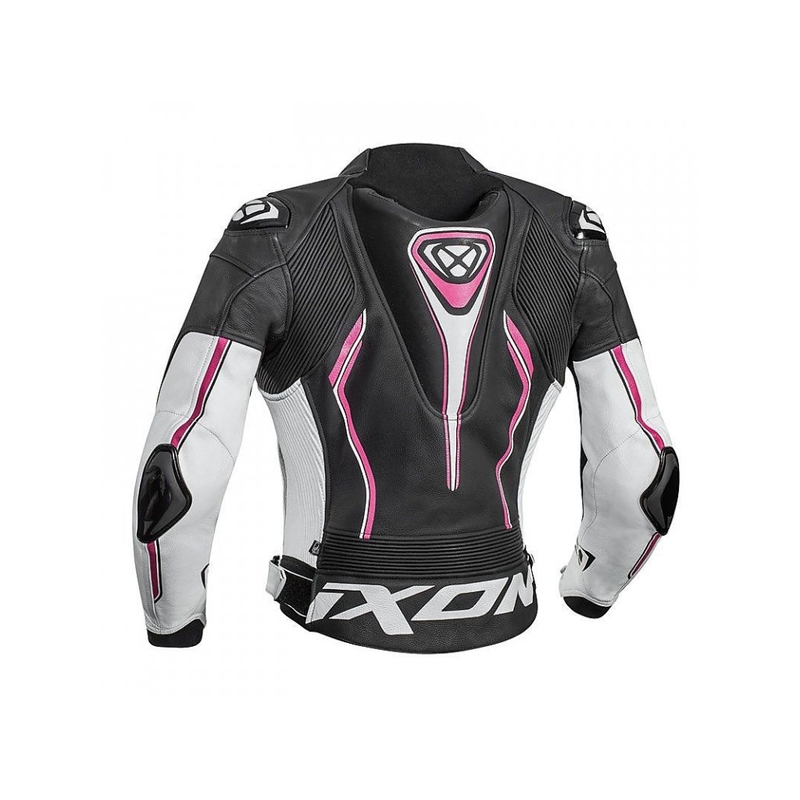 Dámská bunda na motorku IXON Vortex černo-bílo-růžová výprodej