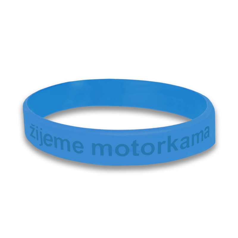 Moto náramek Motozem žijeme motorkama modrý