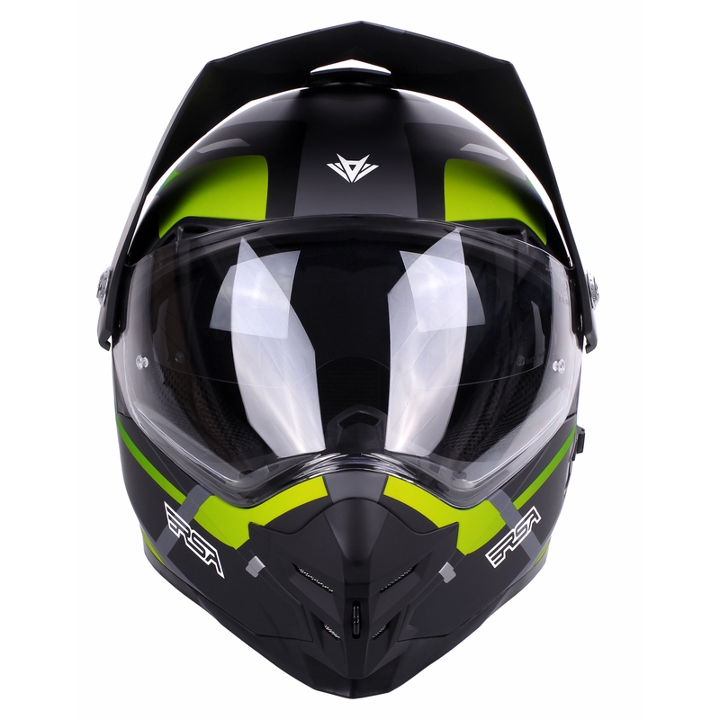 Enduro přilba RSA MX-01 EVO černo-šedo-fluo zelená