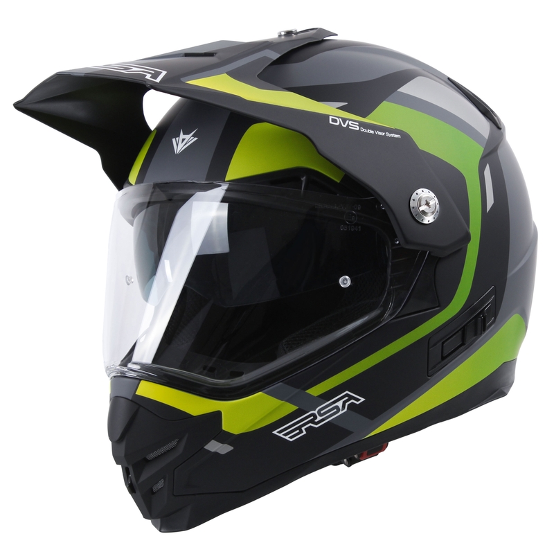 Enduro přilba RSA MX-01 EVO černo-šedo-fluo zelená