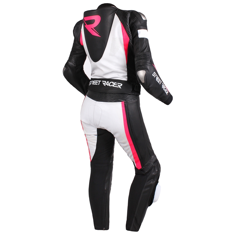 Dámské kalhoty Street Racer Kiara černo-bílo-fluo růžové - II. jakost