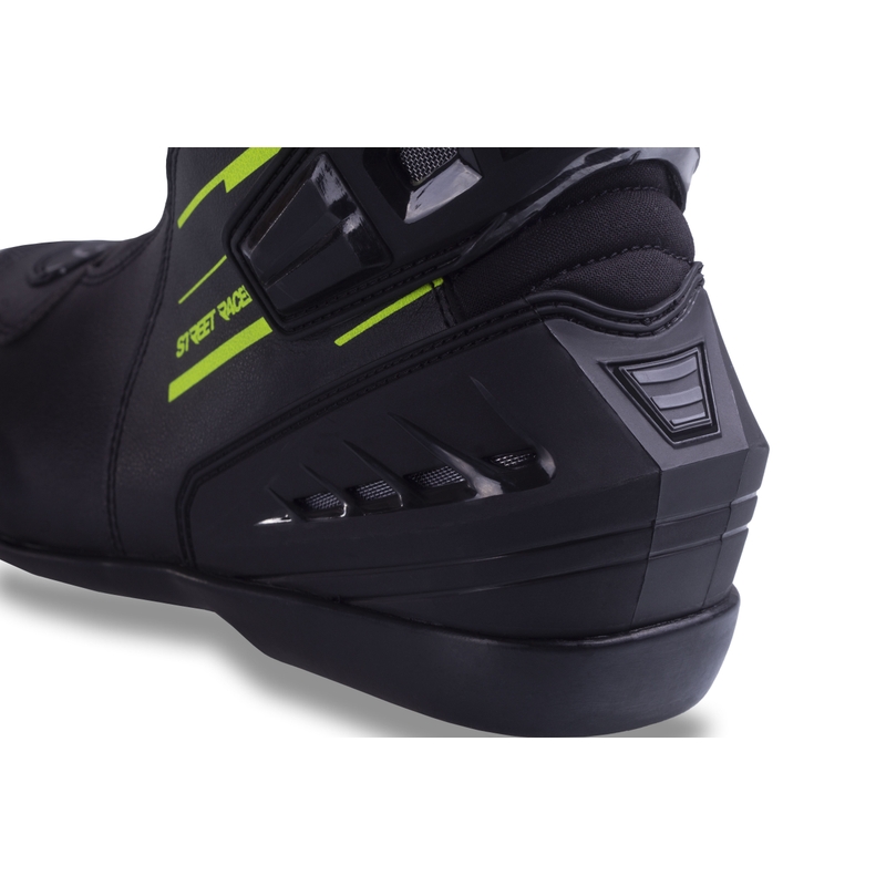 Boty na motorku Street Racer Grid černo-fluo žluté
