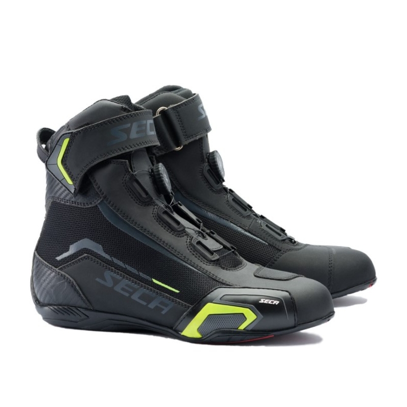 Boty na motorku SECA Apex Evo černo-fluo žluté výprodej