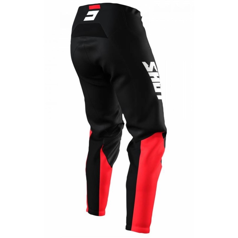 Motokrosové kalhoty Shot Raw Burst černo-červené výprodej