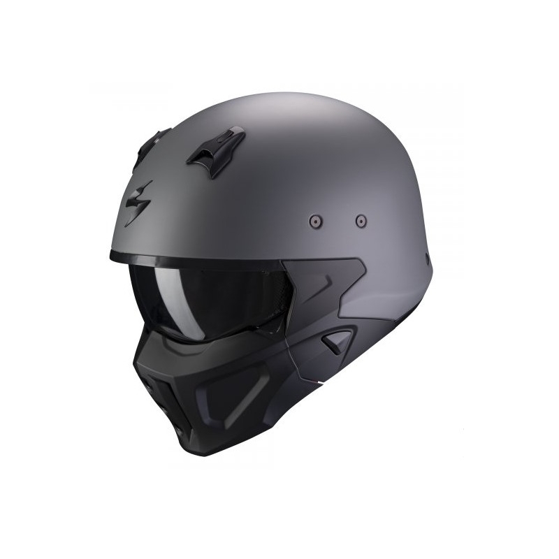 Otevřená přilba s maskou SCORPION COVERT-X solid matná cementově šedá