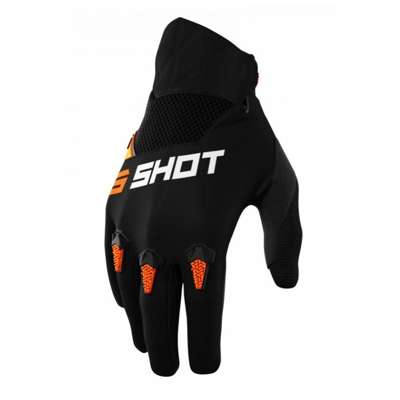 Motokrosové rukavice Shot Devo černo-oranžová výprodej