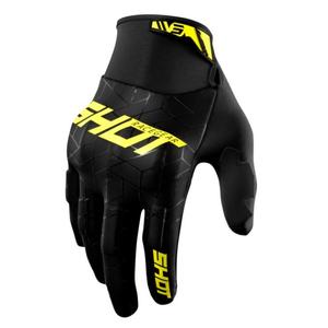 Motokrosové rukavice Shot Drift Spider černo-žluté výprodej