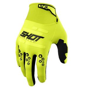 Motokrosové rukavice Shot Vision fluo žluté výprodej
