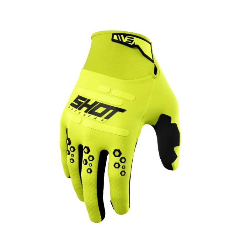Motokrosové rukavice Shot Vision fluo žluté výprodej