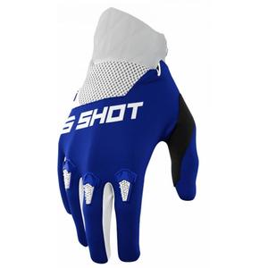 Dětské motokrosové rukavice Shot Devo bílo-modré výprodej