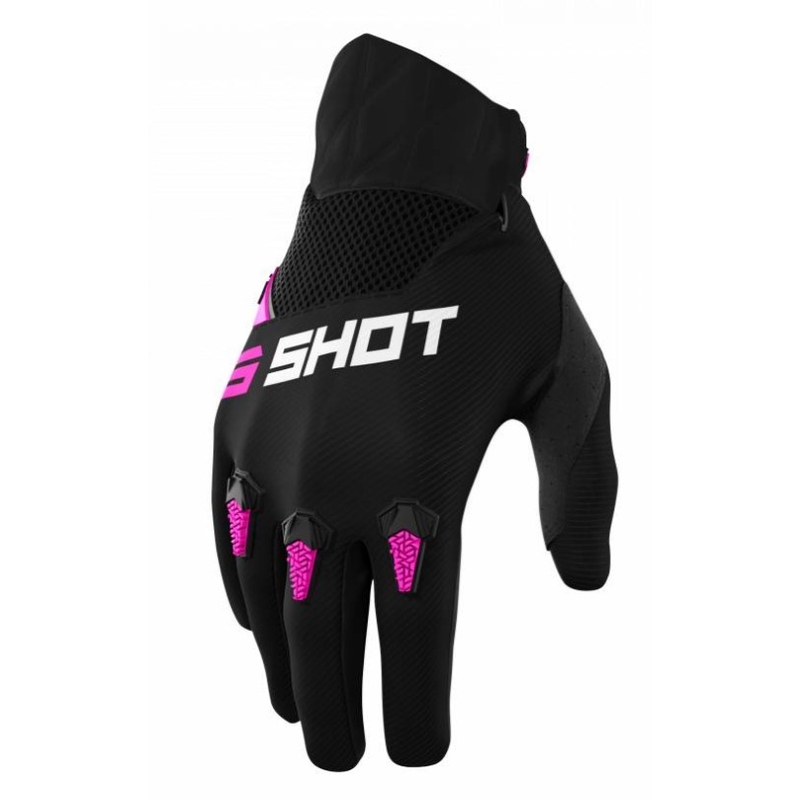 Dětské motokrosové rukavice Shot Devo černo-růžové výprodej