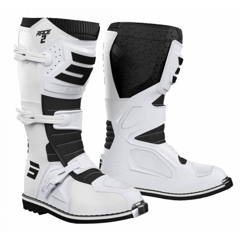 Dětské boty na motorku Shot Race 2 bílé výprodej