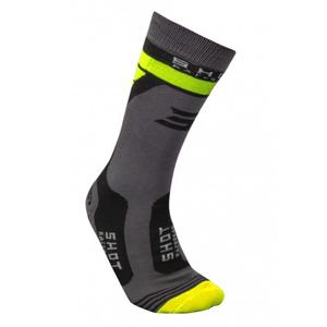 Ponožky Shot Race 2.0 šedo-fluo žluté