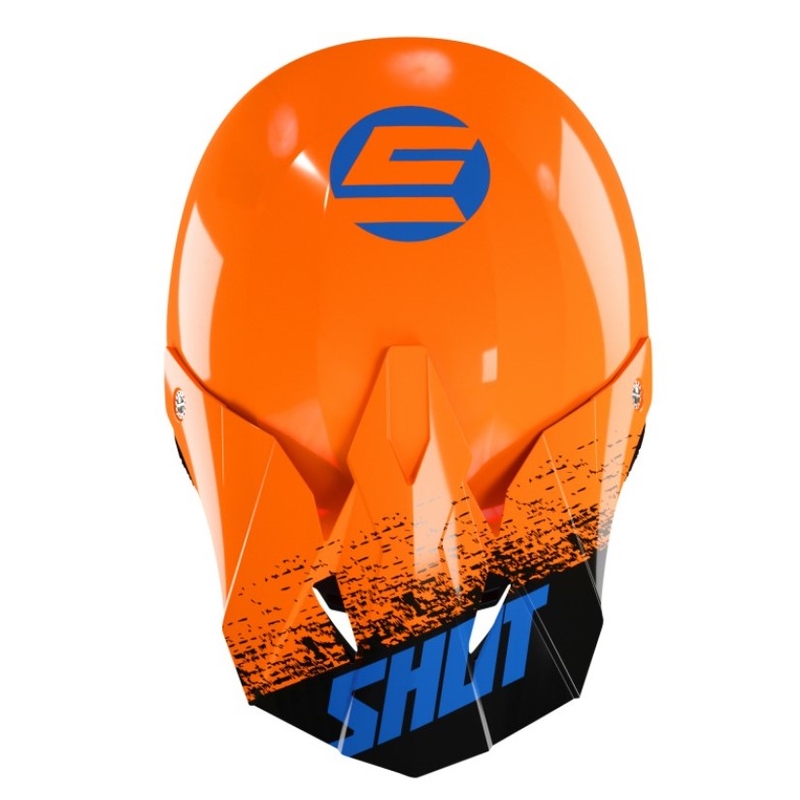 Dětská motokrosová přilba Shot Furious Roll černo-modro-oranžová výprodej