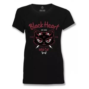 Dámské triko Black Heart Wild Cat černé