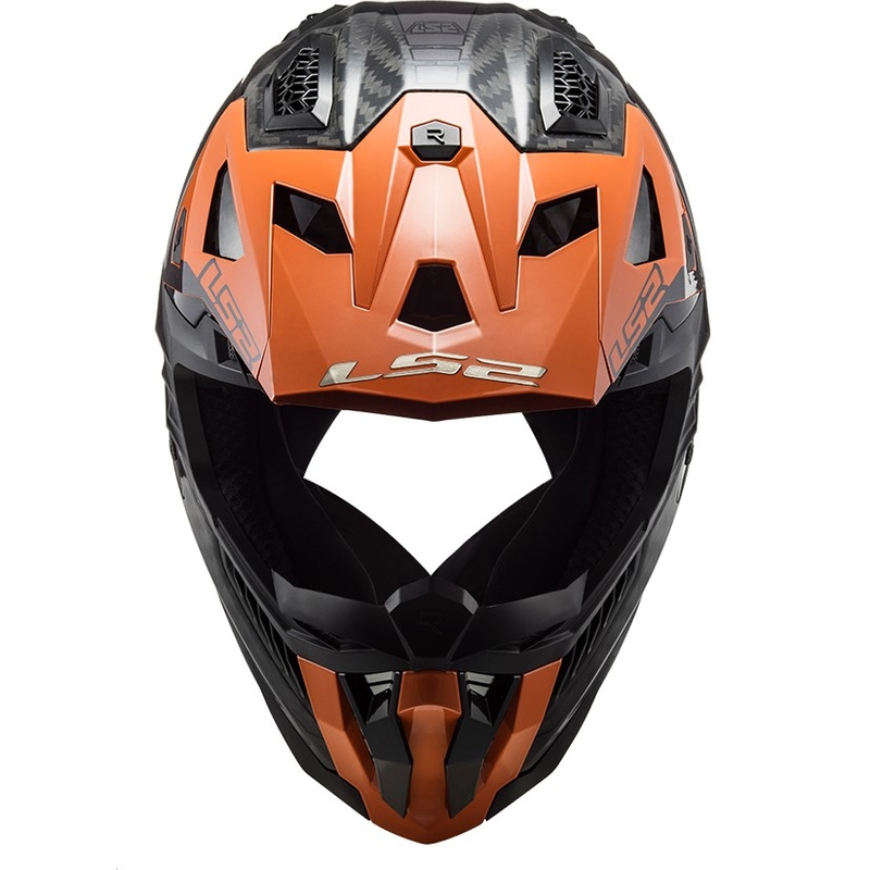 Motokrosová přilba LS2 MX703 X-Force Victory Titanium černo-oranžová