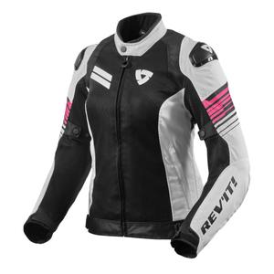 Dámská bunda na motorku Revit Apex Air H2O bílo-černo-růžová výprodej