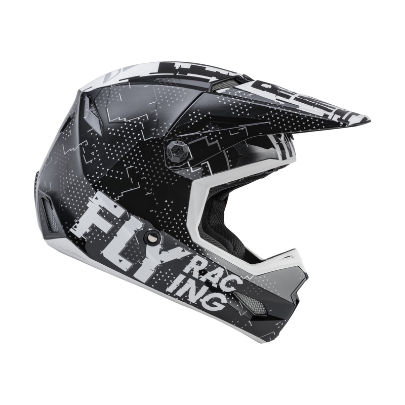 Dětská motokrosová přilba FLY Racing Kinetic Scan černo-bílá