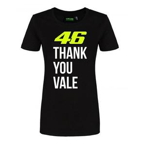 Dámské triko VR46 Valentino Rossi "Thank you Vale" černé
