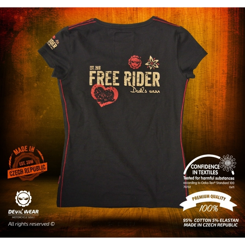Dámské triko Devils Wear - Free Rider Skull