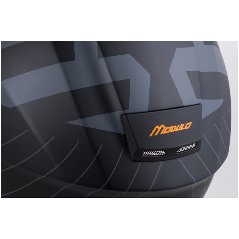 Vyklápěcí přilba na motorku Cassida Modulo 2.0 Profile černo-šedo-oranžová