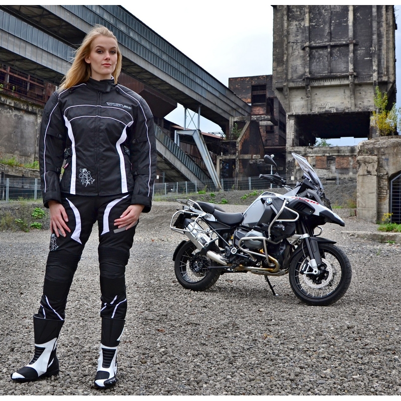 Dámská kombinéza na motorku RSA SW-01 bílá - 2 dílná výprodej