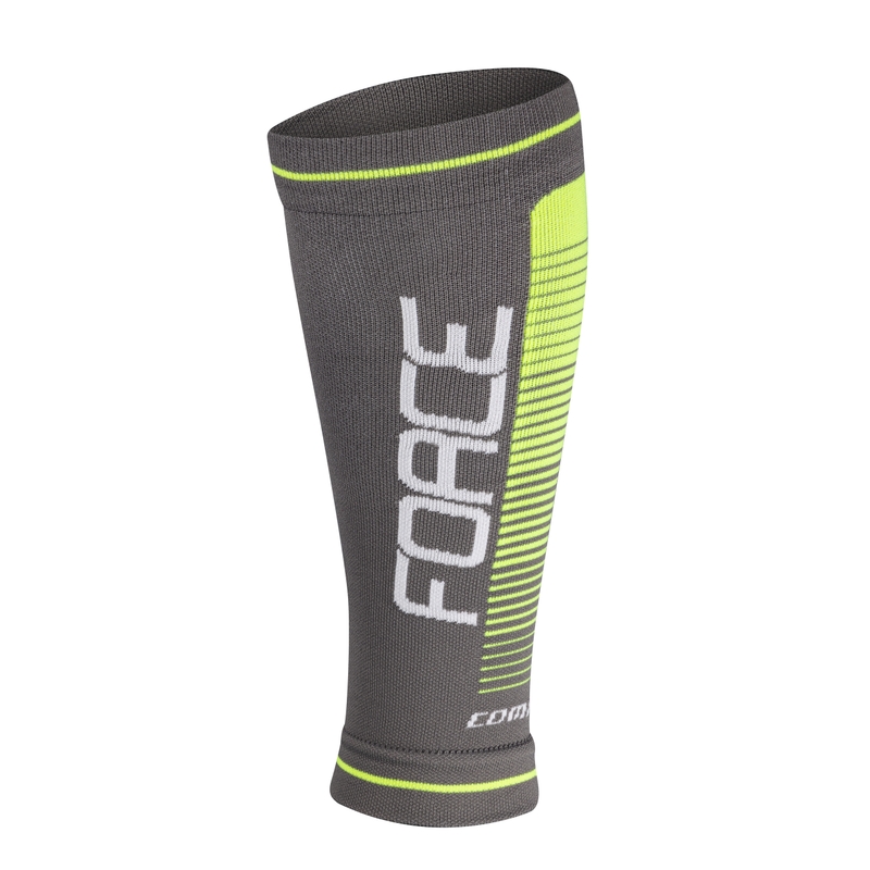 návleky nanohy FORCE COMPRESS, šedo-fluo výprodej