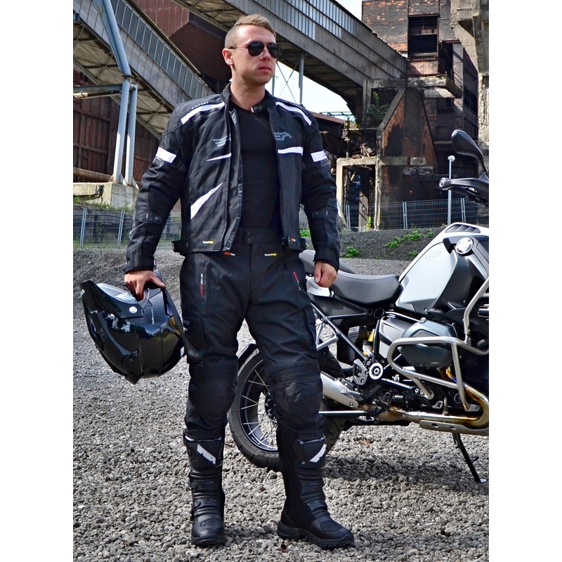 Bunda na motorku RSA Razor černo-bílá výprodej