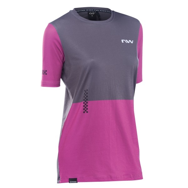 Dámský dres Northwave Xtrail 2 šedo-růžový krátký rukáv výprodej Velikost: XS