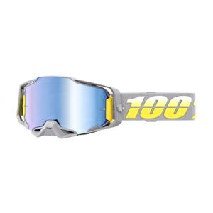 Motokrosové brýle 100% ARMEGA Complex žluto-šedé (modré plexi)