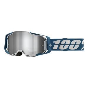 Motokrosové brýle 100% ARMEGA Albar šedo-modré (stříbrné plexi)