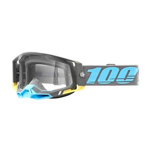 Motokrosové brýle 100% RACECRAFT 2 Trinidad tyrkysovo-šedé (čiré plexi)