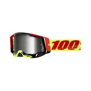Motokrosové brýle 100% RACECRAFT 2 Wiz červeno-žluté (stříbrné plexi)