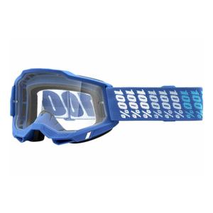 Motokrosové brýle 100% ACCURI 2 Yarger bílo-modré (čiré plexi)