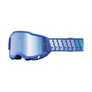 Motokrosové brýle 100% ACCURI 2 Yarger bílo-modré (modré plexi)