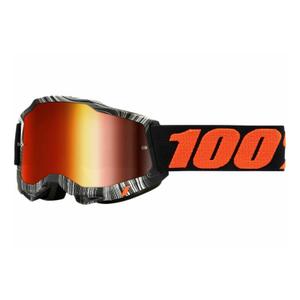 Motokrosové brýle 100% ACCURI 2 Geospace oranžovo-černé (červené plexi)