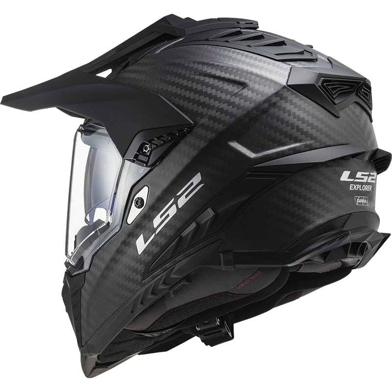 Enduro přilba LS2 MX701 Explorer C Solid Carbon černá matná