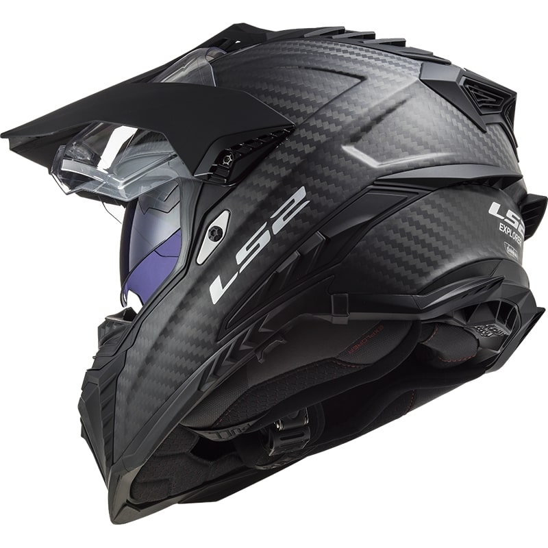 Enduro přilba LS2 MX701 Explorer C Solid Carbon černá matná