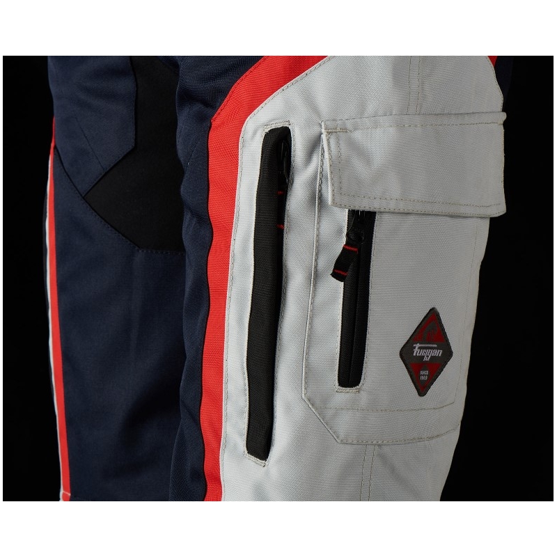Dámské kalhoty na motorku Furygan Apalaches černo-červeno-bílo-modré