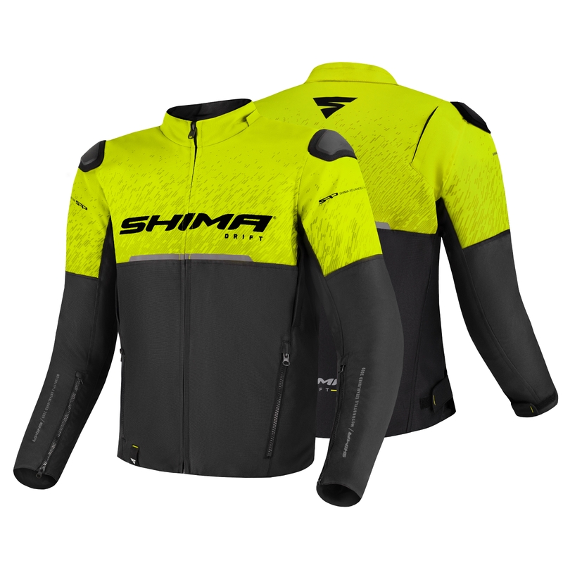 Bunda na motorku Shima Drift černo-fluo žlutá