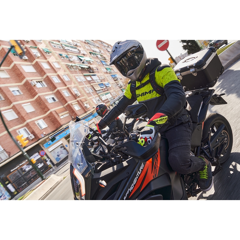 Bunda na motorku Shima Drift černo-fluo žlutá