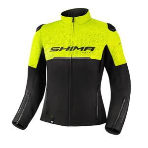 Dámská bunda na motorku Shima Drift černo-fluo žlutá