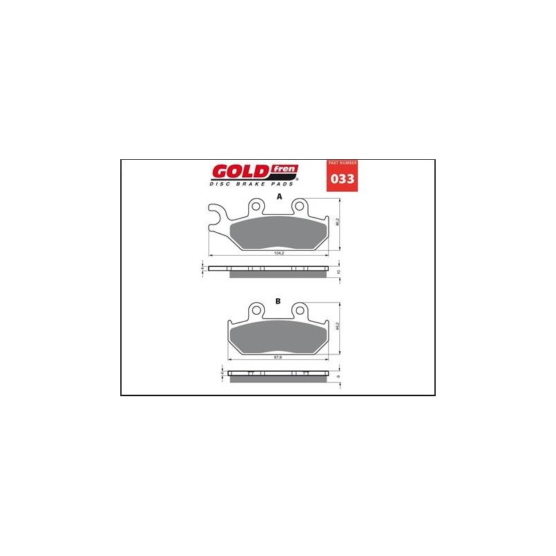 Brzdové destičky Goldfren AD 033 výprodej