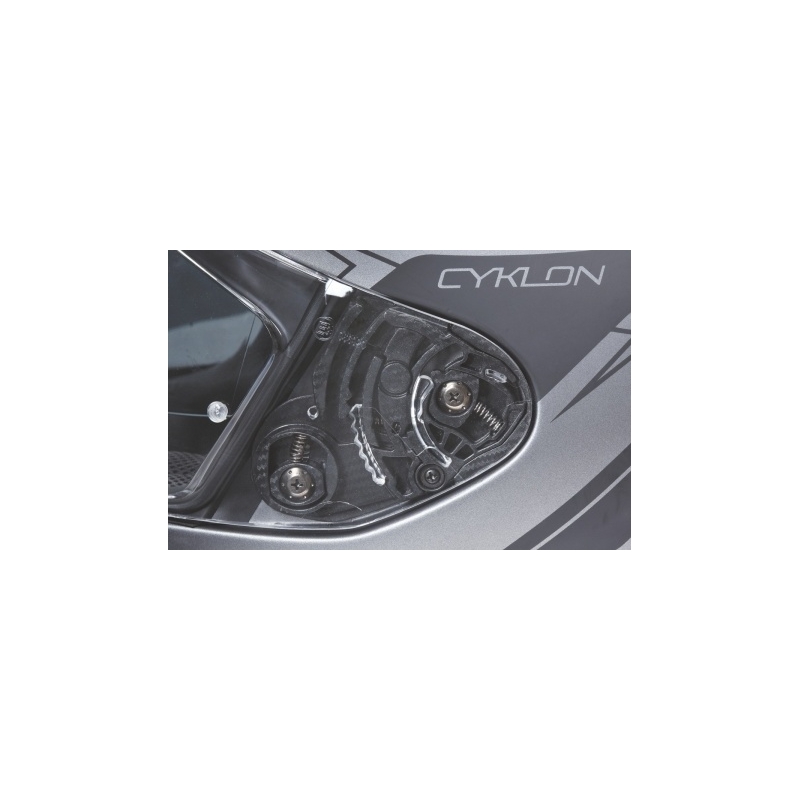 Přilba na motorku Cassida Cyklon - černo/stříbrná titanium