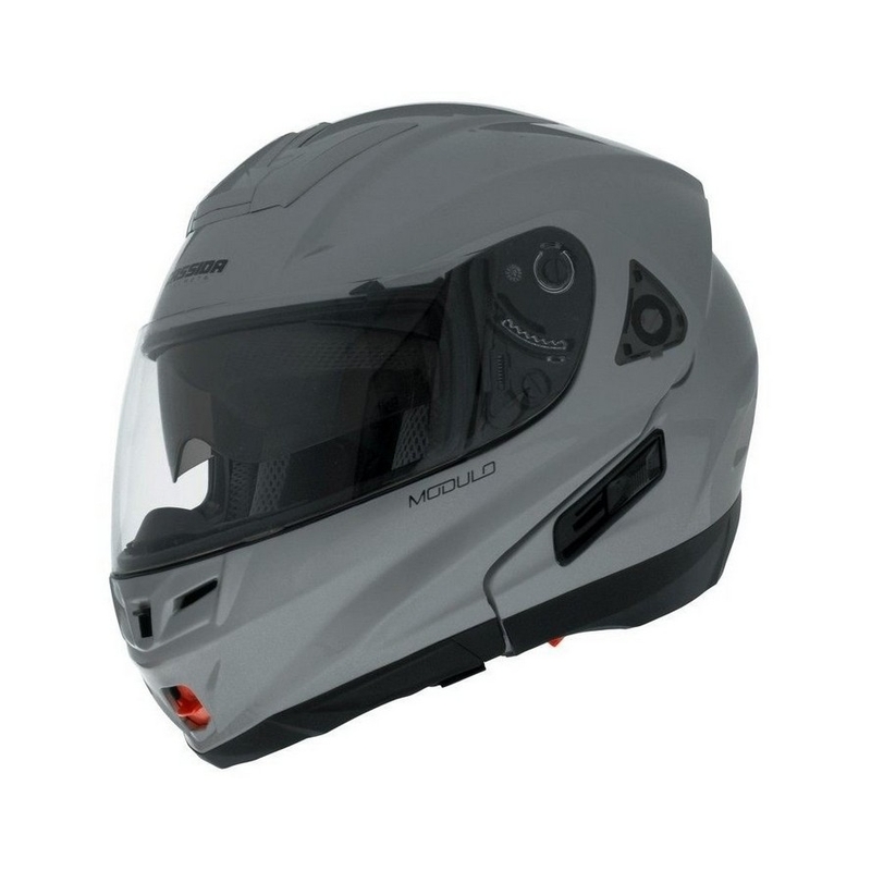 Vyklápěcí přilba na motorku Cassida Modulo - stříbrná výprodej